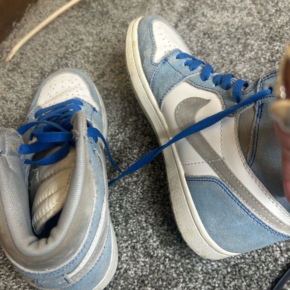 Nike Blue and White High-Top Sneakers - Picture 5 of 6